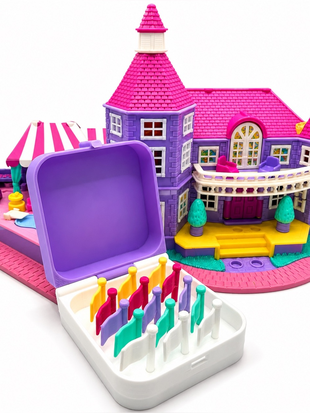 Magical Mansion Replacement Flags & Polly Pocket Inspired Storage Box 3D Printed